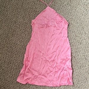 Zara pink halter mini dress